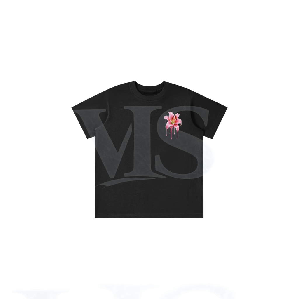 Lily flower drip t shirt